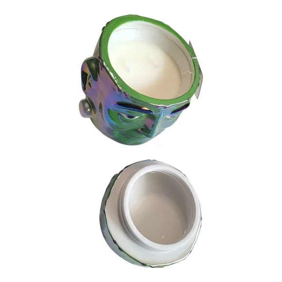 NEW Martha Stewart Iridescent Ceramic Frankenstein Soy Candle 14 oz Apple Scent - Picture 8 of 9
